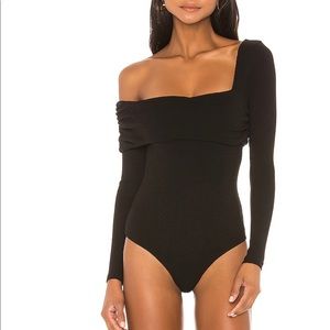 NWT Privacy Please Asymmetrical Neck Body Suit